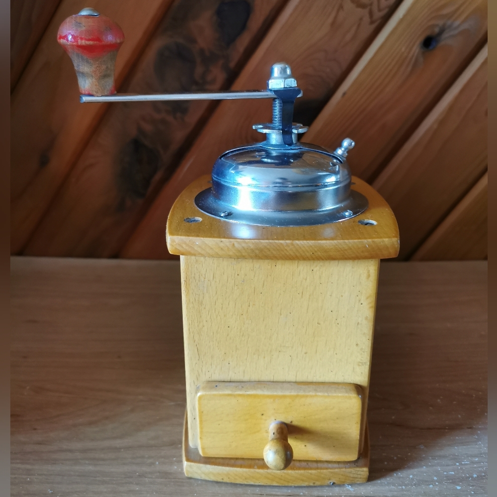Vintage Wooden Coffee Grinder